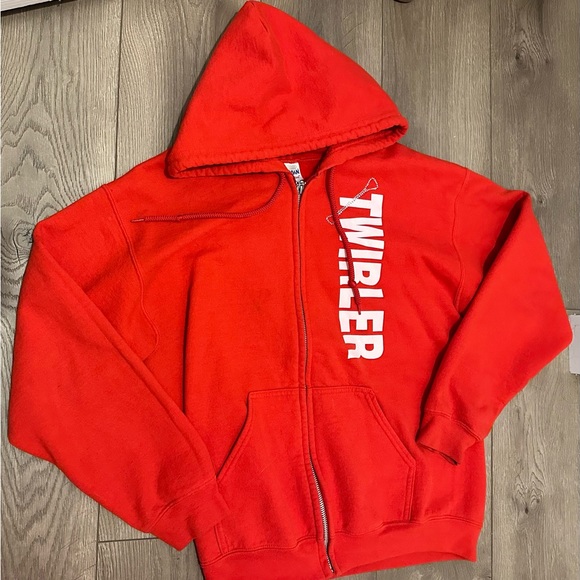 Gildan Twirler red full zip hoodie size medium - Picture 2 of 6